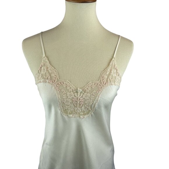 Vintage Victorias Secret Gold Label Slip Dress Chemise Nightgown Cream Ivory SM - Picture 6 of 12